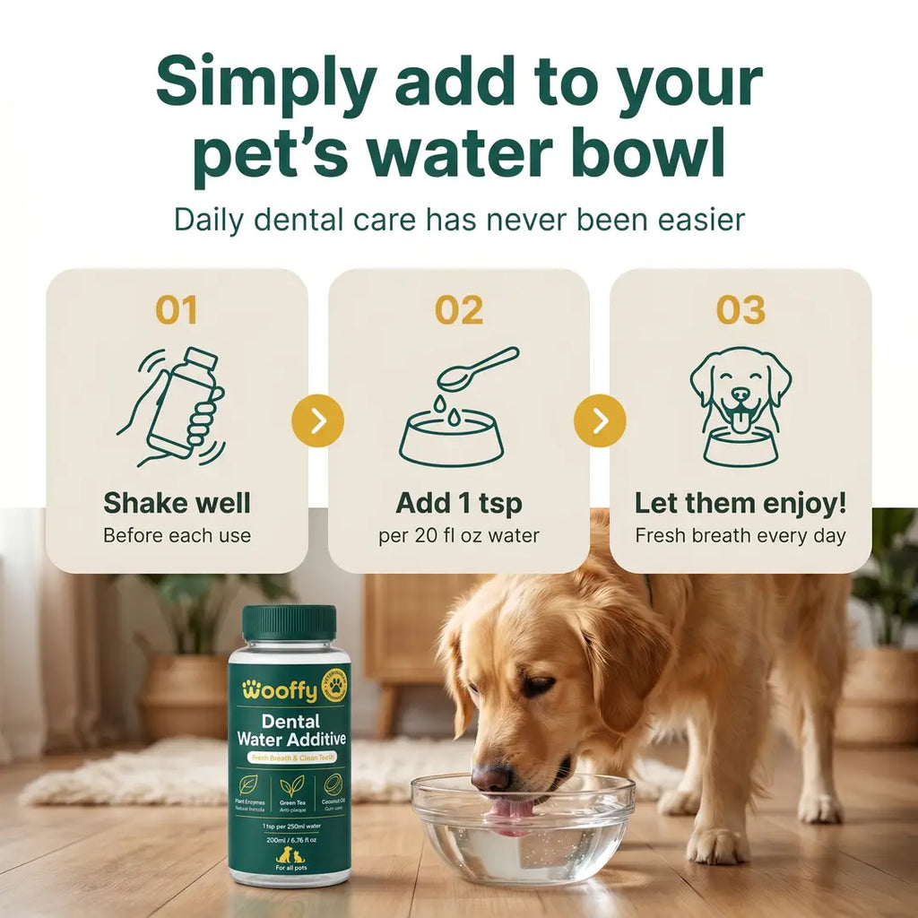 Wooffy™ Dental Water Additive | Fresh Breath & Cleaner Teeth